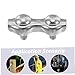 PRETYZOOM 12Pcs Heavy Duty Stainless Steel Double Rope Clamps for Secure Cable Management Versatile Wire Rope Connectors for Outdoor Use and Industrial Applications