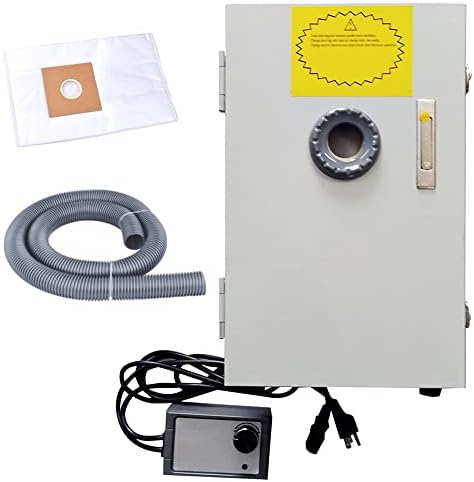 Yuland Dental Lab Grinding Vacuum Cleaner Single-Row Digital Dust Collector 110V 370W Silent Vacuum Dust Extractor for Laboratory (Q-3)