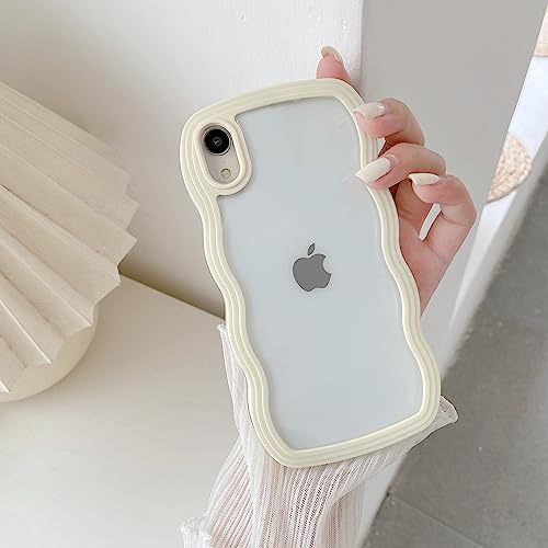 Coque silicone iPhone XR transparente style wavy chic pour fille