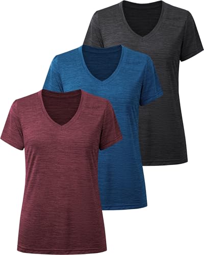 Image of BALENNZ Workout Shirts for Women, Moisture Wicking Quick Dry Active Athletic Women's Gym Performance T Shirts