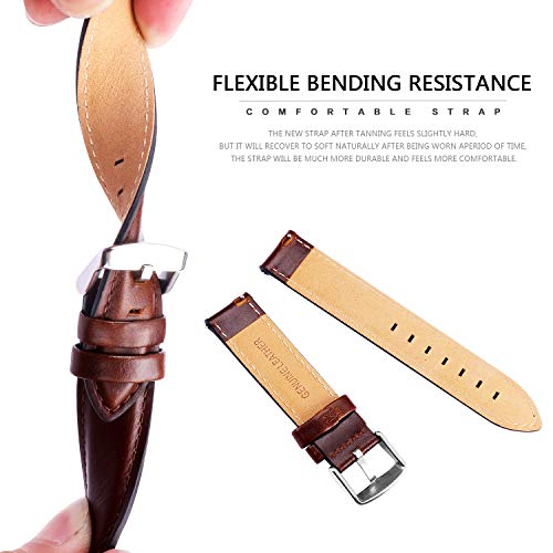 Image of BINLUN Leather Watch Band Quick Release Replacement Leather Smart Watch Straps for Women and Men in Black Brown Red 12mm 13mm 14mm 17mm 18mm 19mm 20mm 22mm