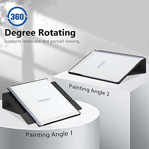 E Net-Case Slim Lightweight Case For Remarkable 2 10.3" 2020, 360 Degree Rotating Protective Remarkable Tablet, Remarkable 2 Tablet With Pencil Holder, Not Fit Remarkable 1 (Black) #TOP1