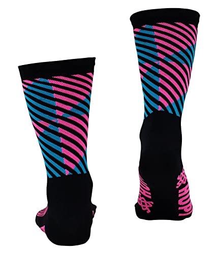 Meia Hupi Tc3, Cor: PRETO/ROSA/AZUL