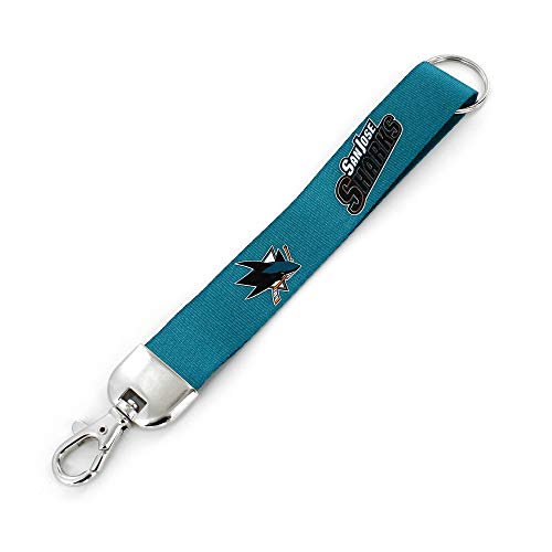 NHL San Jose Sharks Deluxe Wristlet Keychain