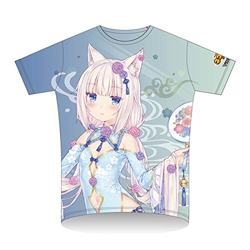 Amazon.co.jp: ネコぱら 描き下ろしグラフィックTシャツ バニラ 華ロリ