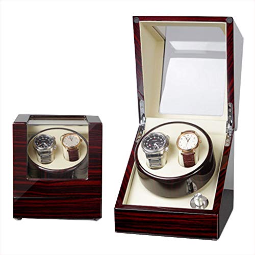 Preisvergleich Produktbild JF Doppelter automatischer Uhrenbeweger, Stromversorgung, batteriebetriebene 2 mechanische Uhrenbox, Unisex-C