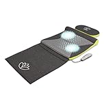 HoMedics STRETCH Mat XS - Inspired by Yoga, Remote Control Adjustable Intensity, At Home Pre-Programmed Yoga/Stretch Mat for Back, Shoulder, Hip Support, Foldable with Support Pillow - Grey