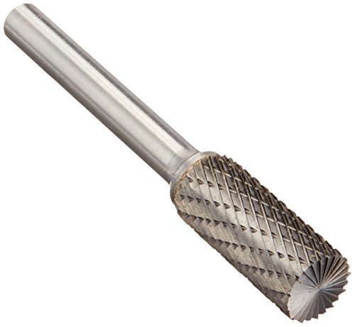 Image of Drill America SB-4 Carbide Burr /Rotary File Cylindrical End-Cut Double Cut for Die Grinder 7 /16 inch Dia. x 1 inch Cut Length with 1 /4 inch Shank and 2-3 /4 inch Overall Length, DUL Series