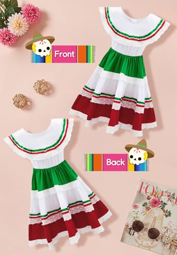 Zando Mexican Dress for Girls Cinco de Mayo Girls Mexican Dress Flamenco Dance Kids2