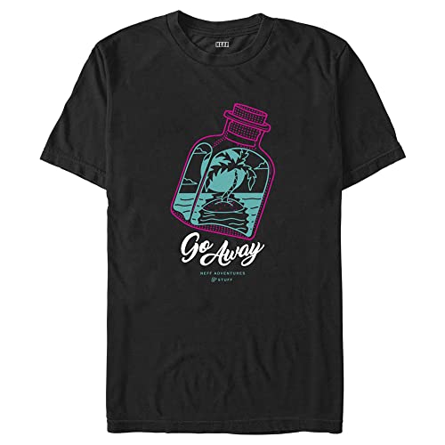 Neff Bottle That Go Away Young Men's Short Sleeve Tee Shirt, Black, X-Large #TOP26