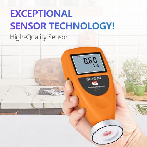 GOYOJO Water Activity Meter, small plant moisture mete tools, Adopt non-conductive humidity sensor, ±0.02aw high-precision measurement, Precise Analysis for Agriculture Fast Testing &Reliable Results