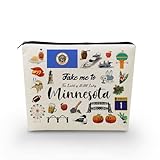 1.The Take Me To Minnesota Makeup Bag is made from durable materials. Polyester fiber makes the bag have the characteristics of both durability and softness. The metal zipper and the sponge interlayer ensure the security of your personal stuff. 2.The...