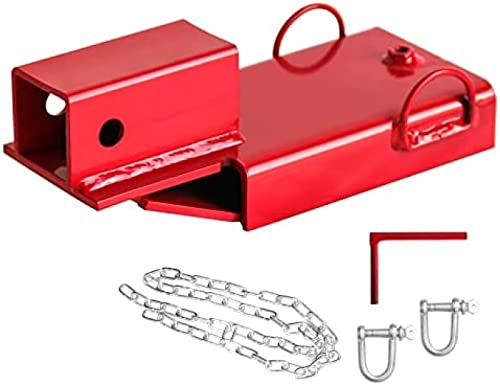 Clamp On Tractor Trailer Ball Bucket 2'' Fit Hitch Mount Receiver Adapter Tractor Bucket Attachments Compatible With Tractor Front Loader Black,12.5L X 1.33H X 4.25W #TOP12