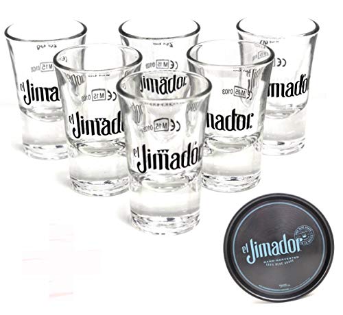 El Jimador Juego de 6 Vasos con Paulaner Incluye Bandeja Tequila Shot ~ MN 457 1233 +