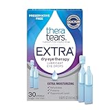 TheraTears Extra Dry Eye Therapy Preservative-Free Lubricating Eye Drops for Dry Eyes, 30 Single-Use Vials