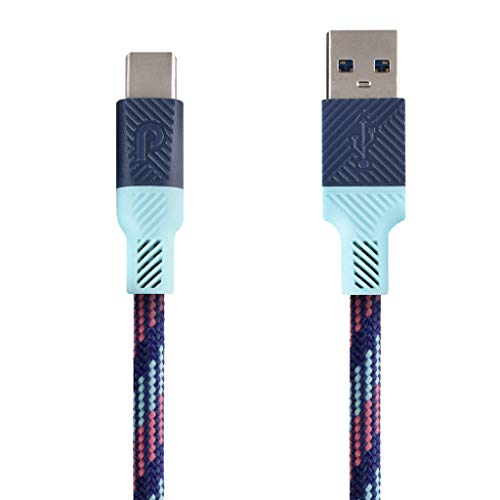 Paracable Paracord Fabric Wrapped USB-C to USB-A 3.0 Cable with Paraflex Ends