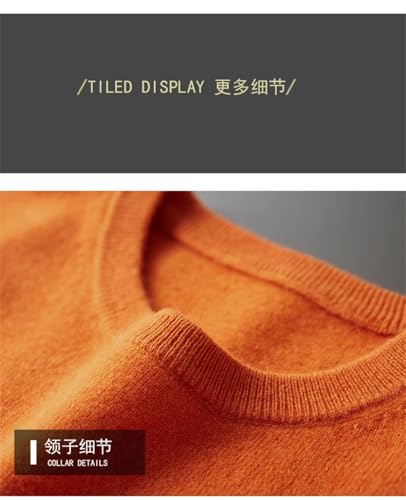 Men's 100 Percent Solid Wool Sweater Pullover Loose Cashmere Knitting Sweater2