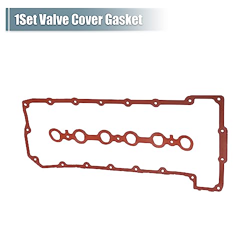 Image of X AUTOHAUX 1 Set Valve Cover Gasket NO.11127536785 for BMW E90 2006 for BMW E91 2006 for BMW E92 2006 for BMW E93 2006 for BMW 325i 2006 for BMW 325xi 2006