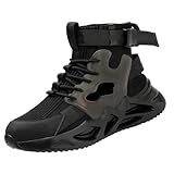 Men's Protective Work Boots Steel Toe Puncture-Proof Safety Sneakers Fashion Industrial Work Shoes Warehouse