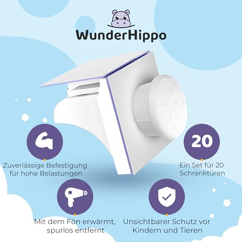 WunderHippo Magnetische Kindersicherung 20 Schlösser + 4 Schlüssel – Unsichtbarer Magnetverschluss… – Ansicht 4