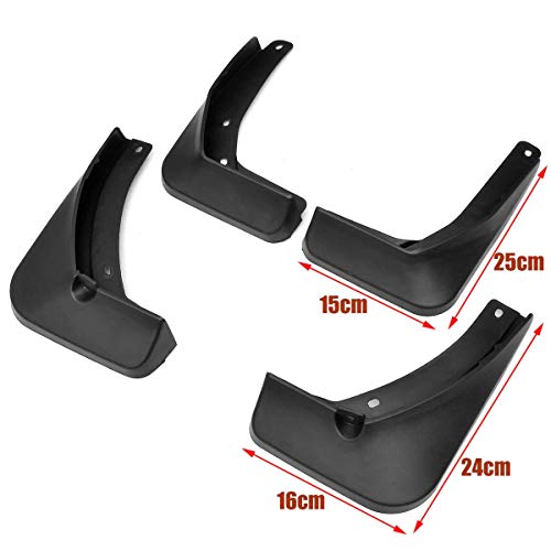 Image of Oshotto (O.E.M Fitting Cup Type) Mud Flap /Splash Guard Compatible with Maruti Suzuki XL6 (Set of 4, Black)
