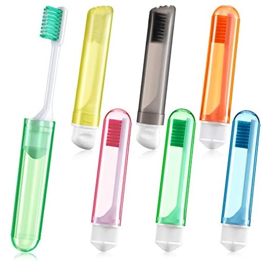 6 Pieces Travel Toothbrush Mini Travel Toothbrush Kit Folding Toothbrush Comes with a Toothbrush Box for Travel, Camping, School, Home, Business Trip (Gold, Black)