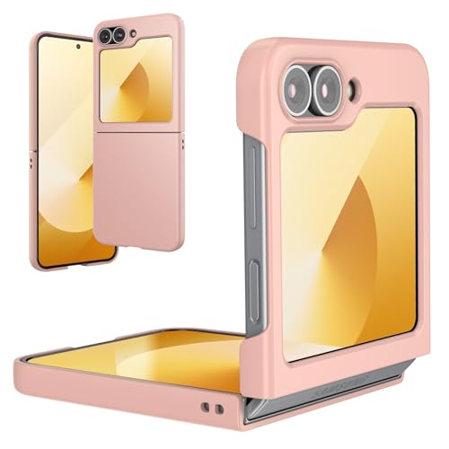 Foluu Slim Fit Case for Samsung Galaxy Z Flip 6, Ultra Thin Matte PC with Non-Slip Grip Full Protection Protective Cover for Samsung Galaxy Z Flip6 5G 2024 (Pink)