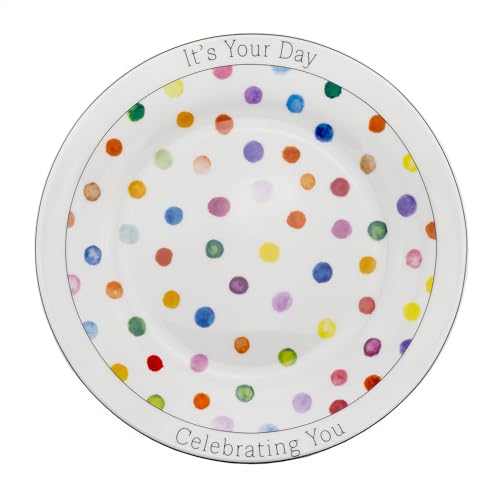 Darware Decorative Birthday Plate Special Occasion Its Your Day Ceramic Gift Plate for Birthdays Anniversaries Weddings and More