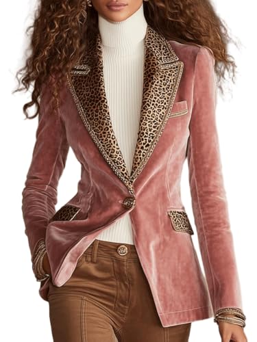 Velvet Blazer Jacket Women, Dressy Work Casual Blazers Trendy Fall