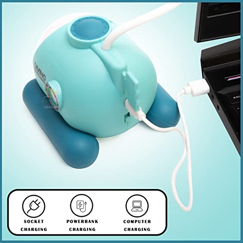 Image of WISHKEY 2 in 1 Study Table Rechargeable LED Lamp with Eye-Protecting Light for Students, Attractive Color Changing Night Desk Lamp with USB Charging for Boys & Girls (Pack of 1, Yellow)