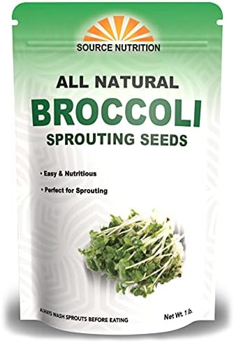 1 lb Broccoli Sprouting Seeds - Perfect for Sprouting & Microgreens, Rich in Sulforaphane, USA Grown (Resealable Bag)