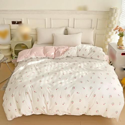 Housse de couette et draps en fil lavé pour une chambre à l'esprit cocooning