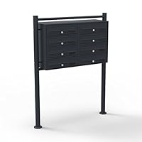 Cassetta Postale Condominiale 5 Posti Wiltec - Autoportante, Antracite, 513x270x1500mm (Acciaio Zincato) - Foto 5