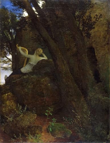 Pinturas Murales Saffo di Arnold Böcklin Lienzo Decorativo de Alta Fidelidad