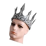 Mit unseren mittelalterlichen Vintage-Königskronen umarmt man die Königlichkeit mit einzigartigen Doppelsicheldesigns und einem auffälligen Gold-Finish, das Adel und Autorität ausstrahlt.