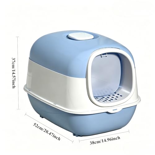 Arenero Cerrado Extra Grande para Gatos Azul miniatura 2