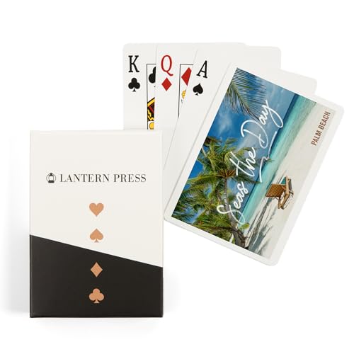 Lantern Press Palm Beach Florida Juego de Cartas Póker