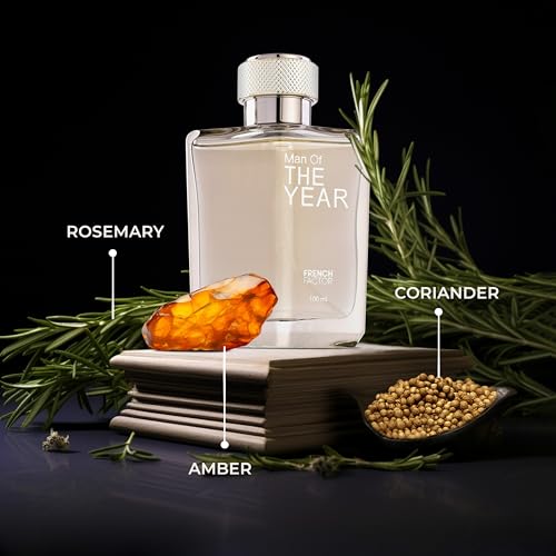 Image of French Factor Man of The Year Original Luxury Perfume For Man Long Lasting Eau De Parfum Musky Fresh Scent Valentine Gift For Boys Made in India (Pack of 1, 100ml)