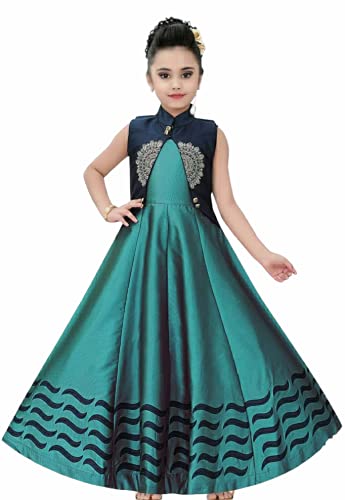 Long gown for kids with short jacket 