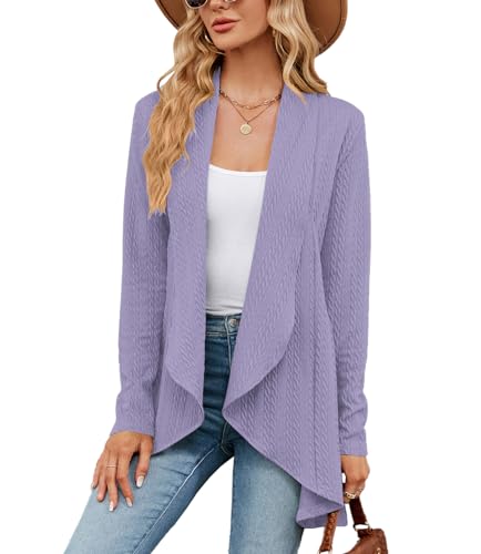 Cardigan for Women Long Sleeve Sweaters Casual Lightweight Knit Open Front Fall Fashion Outfits