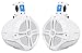 Rockville Pair 8" White 2 Way 600 Watt Marine Wakeboard Tower Speakers (RWB80W )