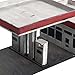 predolo 1:72 1:64 Gas Station Model, Gas Station Architecture Scene, Educational Landscape, DIY Unassembly for Accessory Diorama, War Scene Layout Decor, Modern