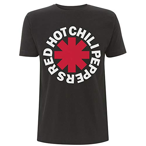 Rock Off Red Hot Chili Peppers Classic Asterisk Officiel T-Shirt Hommes Unisexe - Les Beatles, Paul McCartney, John Lennon, RIngo Starr, George Harrison Rock Off Red Hot Chili Peppers Classic Asterisk Officiel T-Shirt Hommes Unisexe