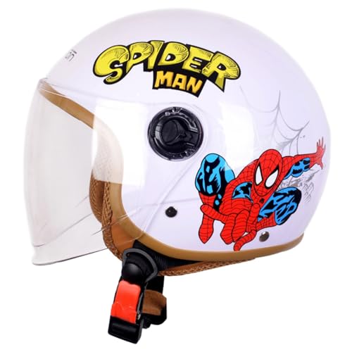 Casco De Motocicleta Abierto para Niños De 3 A 12 Años, Homologado Según La Norma ECE 22.06, para Scooter Infantil Y Moto L,50-57cm
