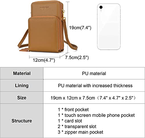 Image of BOSTANTEN Girls Women Women's Wallet Sling Crossbody Bag for Mobile Cell Phone Holder Pocket Wallet Wallets Hand Purse Clutch Crossbody Sling Bag for Women Womens Girls