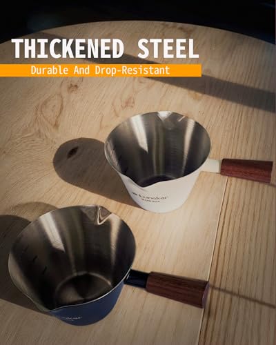 Vaso Medidor para Espresso 4.1 oz con Asa de Madera miniatura 6
