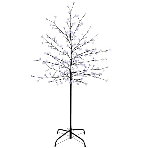 Árbol De Luz Led Con Flor De Cerezo Navidad Fiestas 120cm 1.2m 72 Leds Ideal Decoracion Navideña Festejos Eventos Luz Cálida