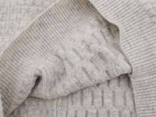 Men’S Retro Knitted Pullover Sweater Simple Loose Crew Neck Long Sleeve Casual Autumn Winter Solid Color Top 7