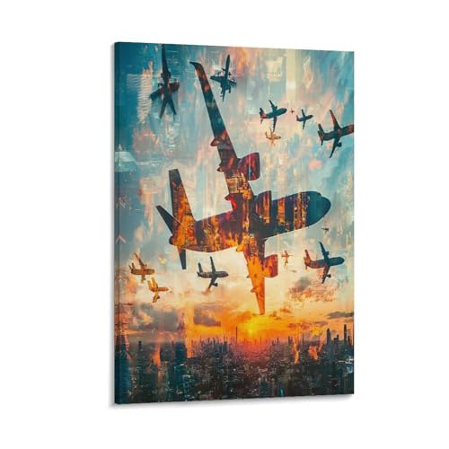 Peintures sur toile avion pour personnaliser un bureau ou studio