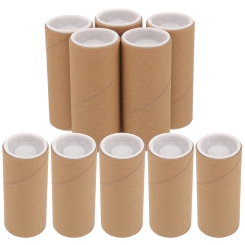 Tubos de papel para monedas caqui paquete de 10 protectores rígidos